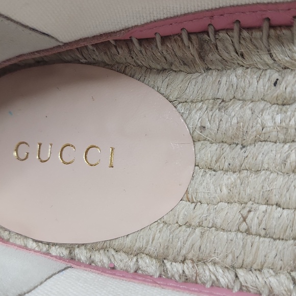 GUCCI  Soft Terry PINK  Espadrille Shoes Size 38 EU So Chic! - Picture 12 of 16